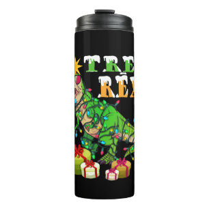 Tree Rex Christmas T-rex Boys Thermal Tumbler