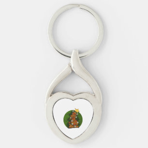 Tree Rex Cute Dinosaur Christmas Tree Holidays Key Ring