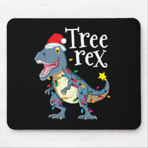 Tree rex dinosaur christmas mouse mat