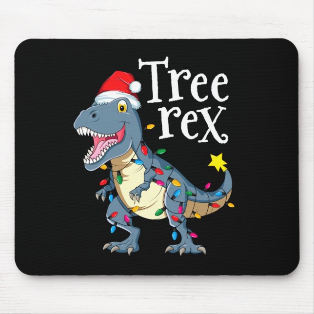 Tree rex dinosaur christmas  mouse mat (Front)