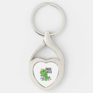 Tree Rex Dinosaur Christmas Tree Pyjamas Gift for Key Ring