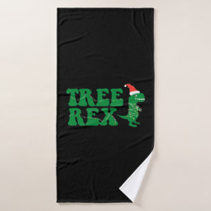 Tree Rex Dinosaur Christmas Xmas Bath Towel