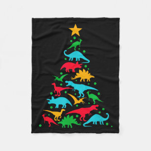 Tree Rex Dinosaur Dino Tree Christmas Tree Funny  Fleece Blanket