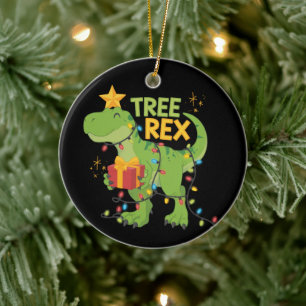 Tree Rex Dinosaur Family Christmas Group Matching Ceramic Tree Decoration