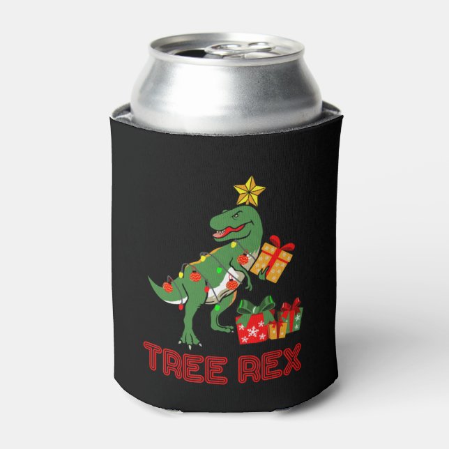 Tree rex dinosaur pajama Christmas gift for men bo Can Cooler (Can Front)