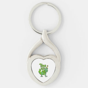 Tree Rex Dinosaur Tyrannosaurus T-Rex Christmas Gi Key Ring