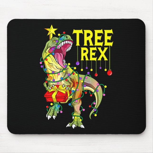 Tree Rex! Funny Christmas Paleontologist  Mouse Mat (Front)