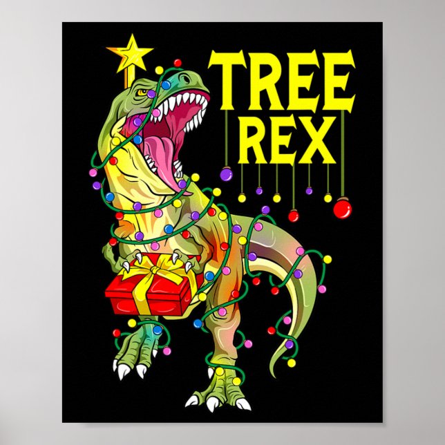 Tree Rex! Funny Christmas Paleontologist  Poster (Front)