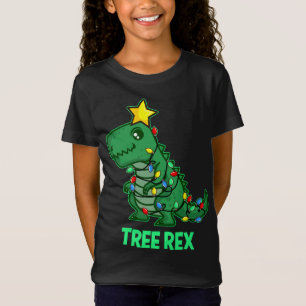 Tree Rex Funny Cute Retro Christmas Dino T-Shirt