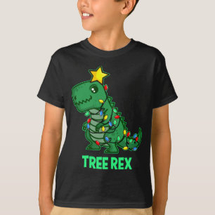 Tree Rex Funny Cute Retro Christmas Dino T-Shirt