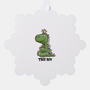 Tree Rex Funny Dinosaur Christmas Gifts Decoration Card