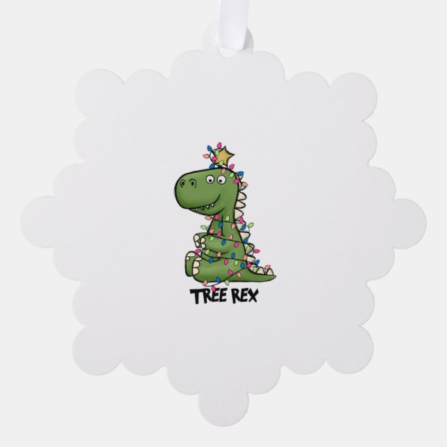 Tree Rex Funny Dinosaur Christmas Gifts   Decoration Card (Front)