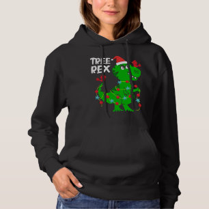 Tree Rex. Funny Dinosaur Gift Cute Dino Christmas Hoodie