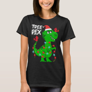 Tree Rex. Funny Dinosaur Gift Cute Dino Christmas T-Shirt