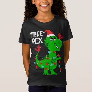 Tree Rex. Funny Dinosaur Gift Cute Dino Christmas T-Shirt