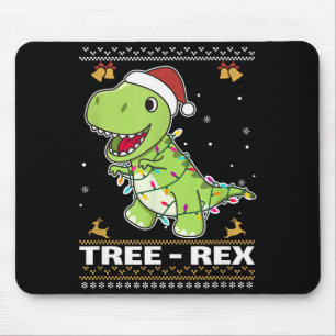 Tree Rex Funny Tyrannosaurus Rex Christmas Pun  Mouse Mat