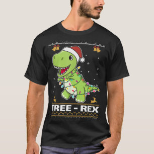 Tree Rex Funny Tyrannosaurus Rex Christmas Pun T-Shirt