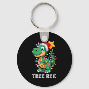 Tree Rex Funny Xmas T Rex Christmas Dinosaur Boys  Key Ring