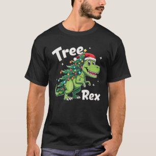 Tree Rex T Rex Christmas Lights Ornaments T-Shirt
