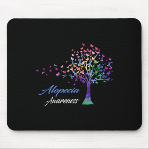 Tree Ribbon Alopecia Awareness Mouse Mat