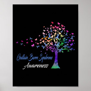 Tree Ribbon Guillain Byrre Syndrome Awareness Poster
