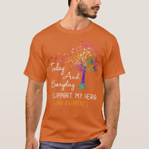 Tree Ribbon I Support My Hero ADHD Awareness T-Shirt