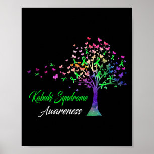 Tree Ribbon Kabuki Syndrome Awareness  Poster