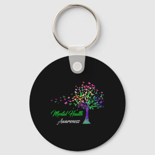 Tree Ribbon Mental Health Awareness Key Ring