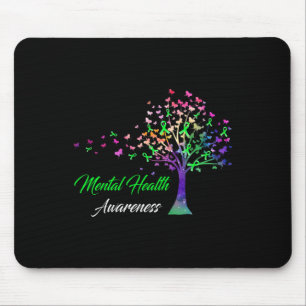 Tree Ribbon Mental Health Awareness Mouse Mat