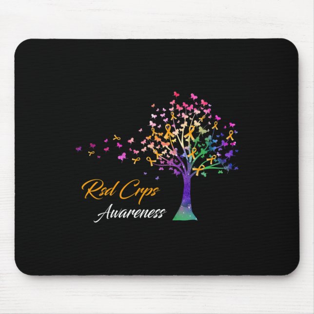 Tree Ribbon Rsd Crps Awareness  Mouse Mat (Front)