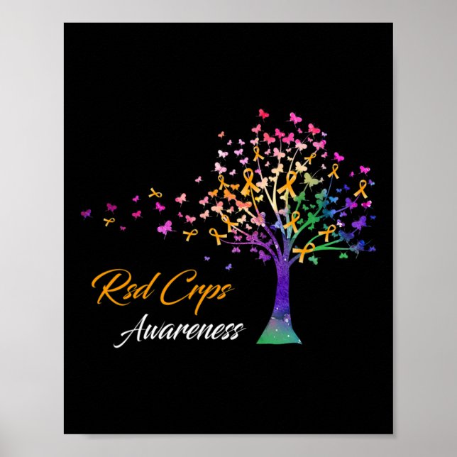 Tree Ribbon Rsd Crps Awareness  Poster (Front)