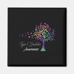Tree Ribbon Type 1 Diabetes Awareness Magnet