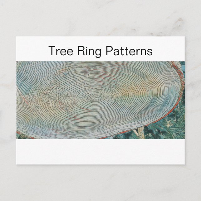 Tree Ring Patterns Postcard (Front)