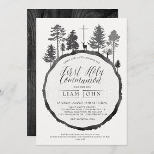 Tree Ring with Deer Communion Invitation