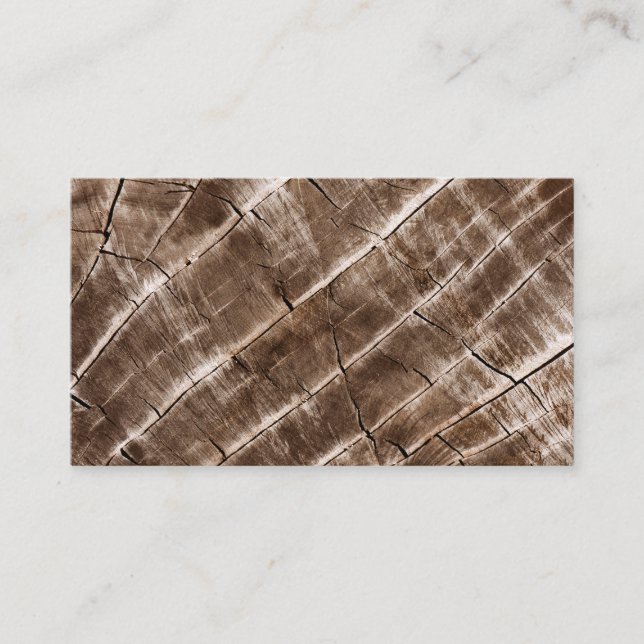 Tree Ring Wood Grain Texture Business Card (Front)