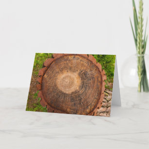 Tree Rings Cross Section Print Card