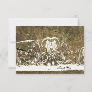 Tree Rings Shabby Lace thank you notes