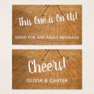 Tree Rings Stump Photo, Rustic Drink Tickets