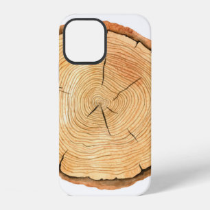 Tree rings. Watercolor illustration. hand drawn ab iPhone 12 Case