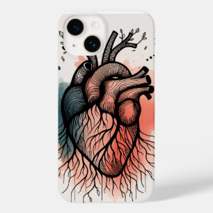 Tree Root Heart – Soulful Line Art Case-Mate iPhone 14 Case