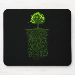 Tree Root Know Your Origin Nature Environmental Mouse Mat