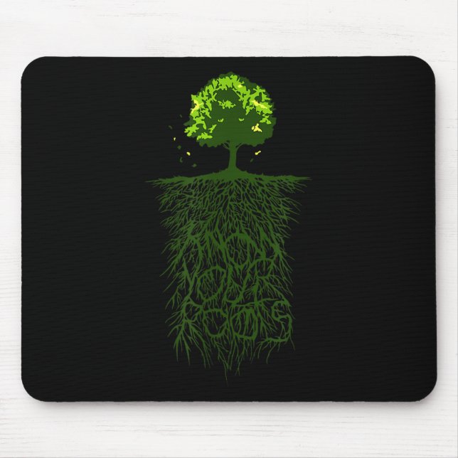 Tree Root Know Your Origin Nature Environmental Mouse Mat (Front)