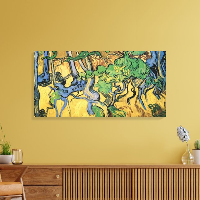 Tree Roots and Trunks by Vincent van Gogh Canvas Print (Insitu(LivingRoom))