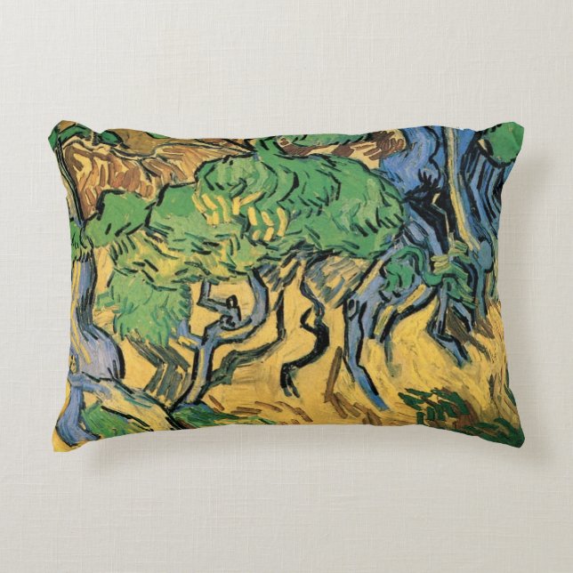 Tree Roots and Trunks by Vincent van Gogh Decorative Cushion (Front)