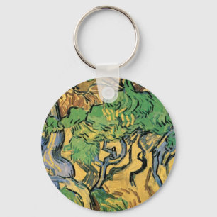 Tree Roots and Trunks by Vincent van Gogh Key Ring