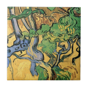 Tree Roots and Trunks by Vincent van Gogh Tile