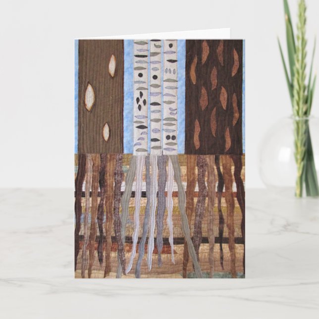 Tree Roots Art Quilt Card (Front)