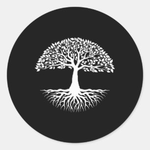 Tree Roots Of Life Cool Mother Earth Day  Classic Round Sticker