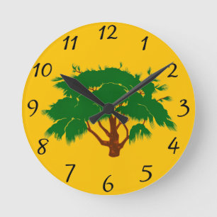 Tree Round Clock