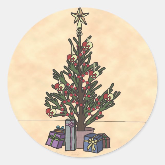 Tree, round stickers (Front)